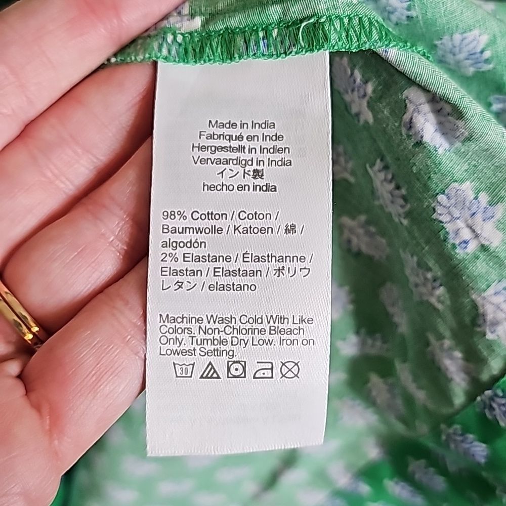 NWOT J.crew 16 Short Sleeve Cinch tie Waist shirt dress green - Picture 8 of 11